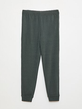Completo pigiama felpato top + pantaloni