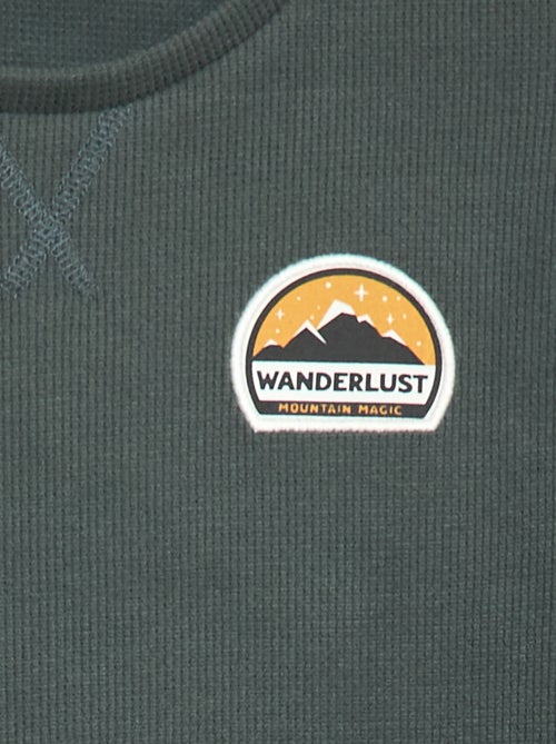 Completo pigiama felpato top + pantaloni - Kiabi