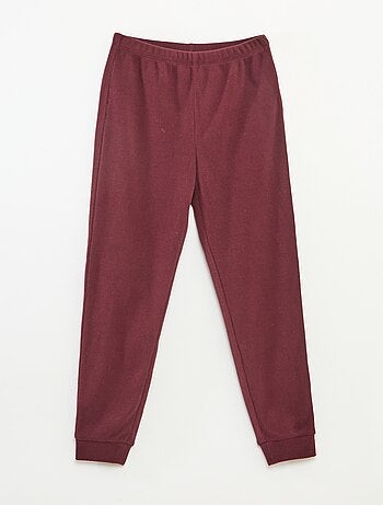 Completo pigiama felpato top + pantaloni