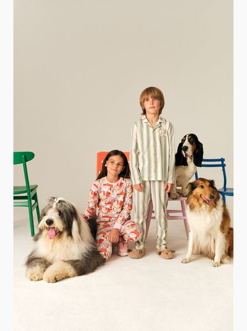 Completo pigiama fur-ever friends a maniche lunghe per bambina penti - Kiabi