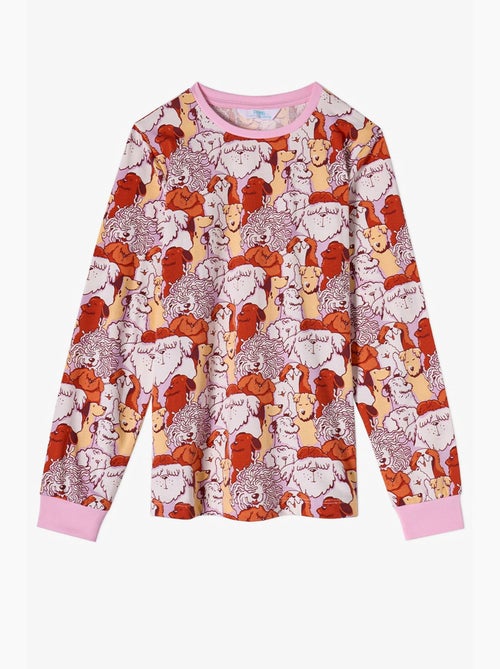 Completo pigiama fur-ever friends a maniche lunghe per bambina penti - Kiabi