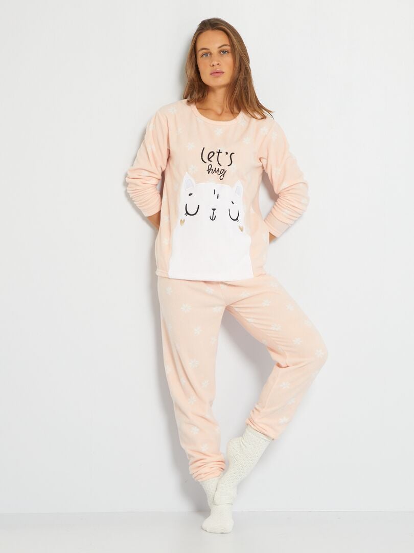 Completo pigiama 'gatto' ROSA - Kiabi