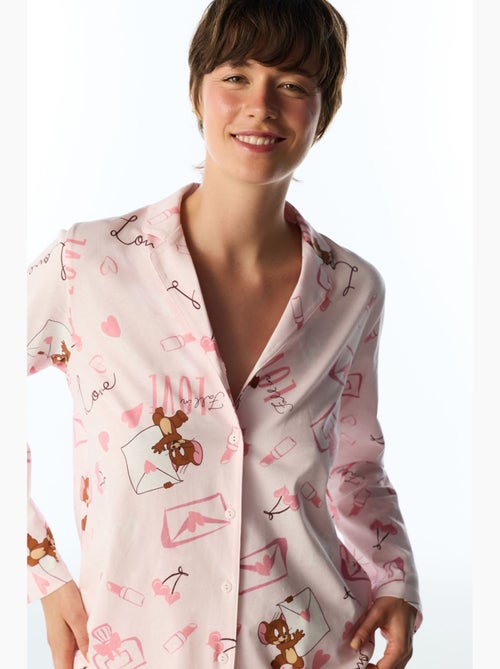 Completo pigiama happiness con motivo orso, maniche lunghe, camicia e pantaloni penti - Kiabi Completo pigiama happiness con motivo orso, maniche lunghe, camicia e pantaloni penti - Kiabi
