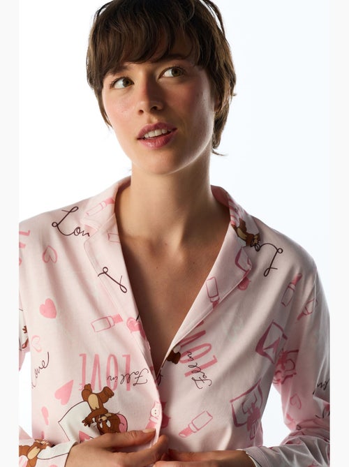 Completo pigiama happiness con motivo orso, maniche lunghe, camicia e pantaloni penti - Kiabi Completo pigiama happiness con motivo orso, maniche lunghe, camicia e pantaloni penti - Kiabi