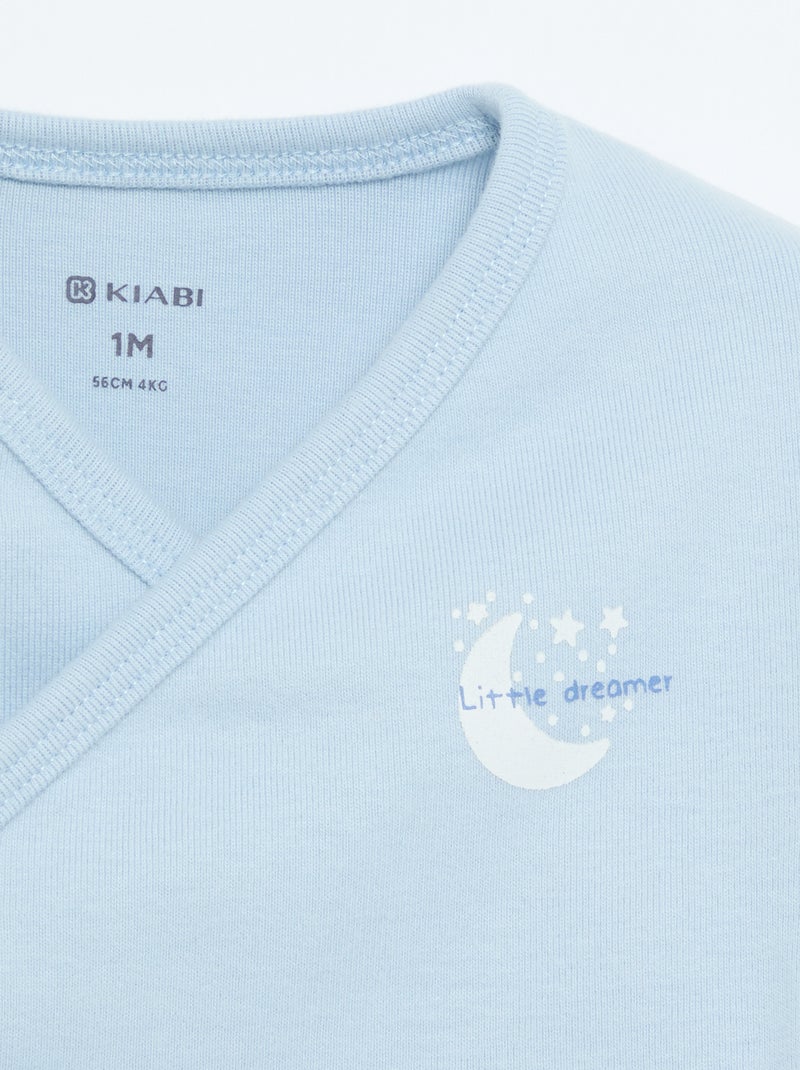 Completo pigiama in cotone - 2 pezzi Blu - Kiabi