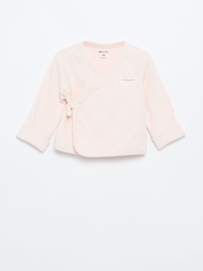 Completo pigiama in cotone - 2 pezzi Rosa - Kiabi