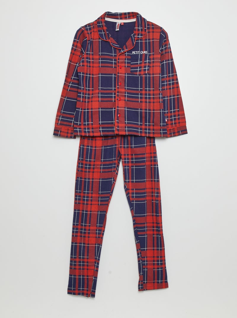 Completo pigiama in cotone - 2 pezzi ROSSO - Kiabi