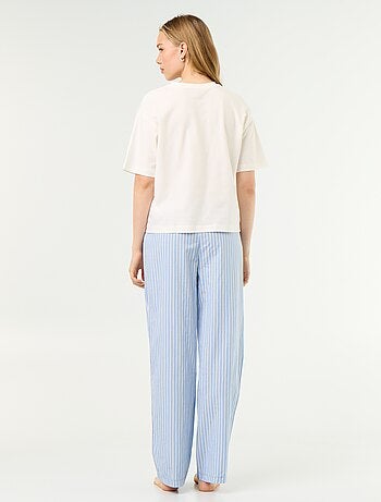 Completo pigiama in cotone - T-shirt + pantaloni