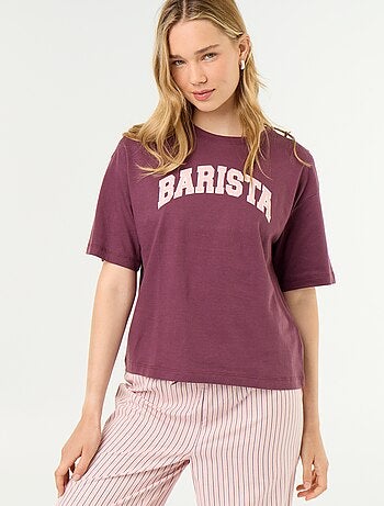 Completo pigiama in cotone - T-shirt + pantaloni