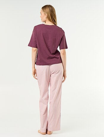 Completo pigiama in cotone - T-shirt + pantaloni