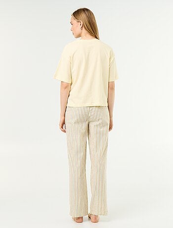 Completo pigiama in cotone - T-shirt + pantaloni