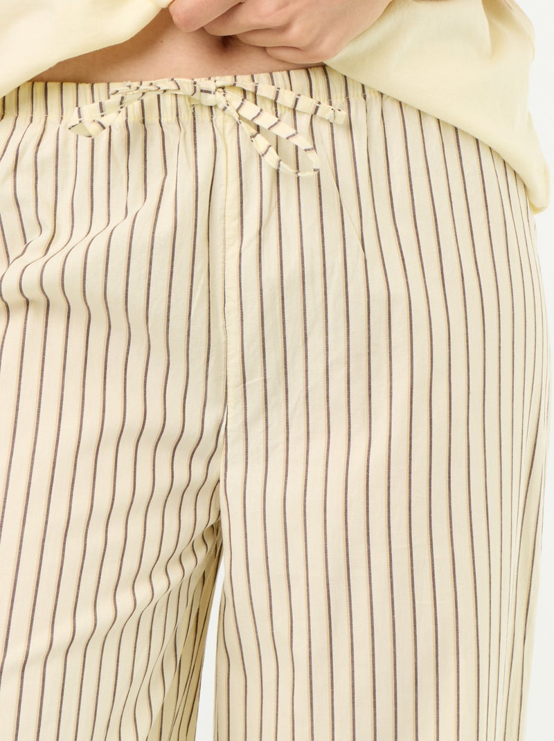 Completo pigiama in cotone - T-shirt + pantaloni Giallo - Kiabi