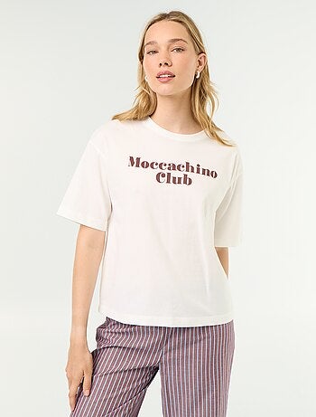 Completo pigiama in cotone - T-shirt + pantaloni