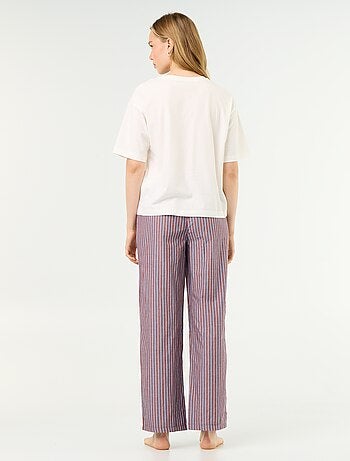 Completo pigiama in cotone - T-shirt + pantaloni