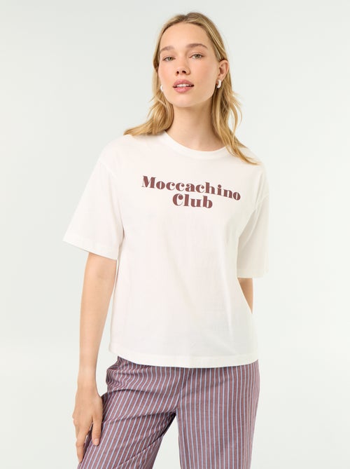 Completo pigiama in cotone - T-shirt + pantaloni - Kiabi