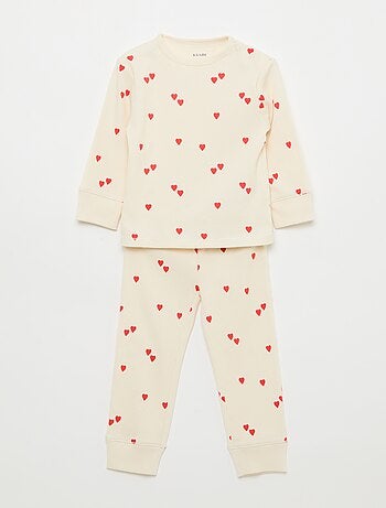 Completo pigiama in cotone a costine - 2 pezzi