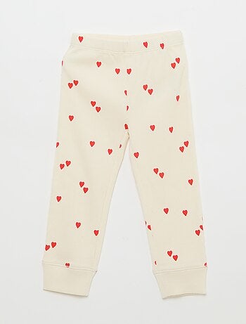 Completo pigiama in cotone a costine - 2 pezzi