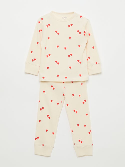 Completo pigiama in cotone a costine - 2 pezzi - Kiabi