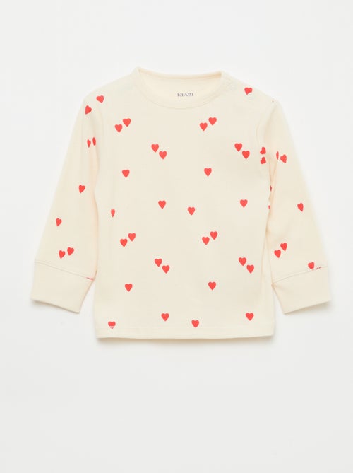 Completo pigiama in cotone a costine - 2 pezzi - Kiabi