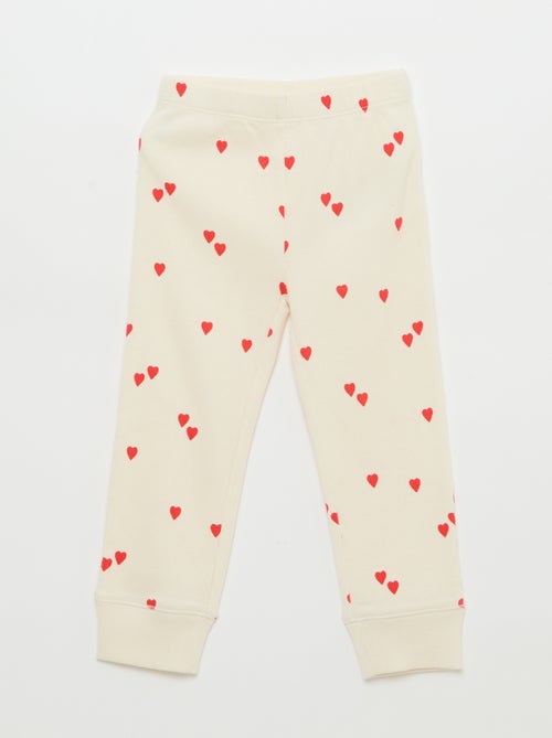 Completo pigiama in cotone a costine - 2 pezzi - Kiabi