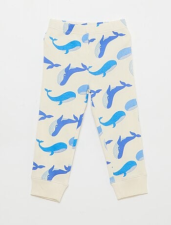 Completo pigiama in cotone a costine - 2 pezzi