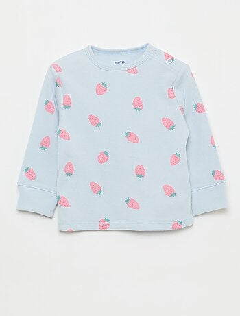 Completo pigiama in cotone a costine - 2 pezzi