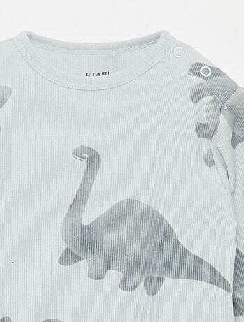 Completo pigiama in cotone a costine - 2 pezzi