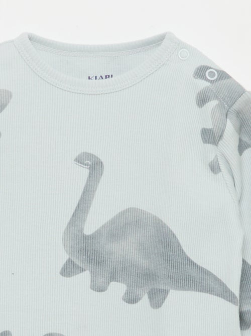 Completo pigiama in cotone a costine - 2 pezzi - Kiabi