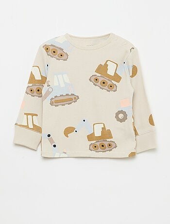 Completo pigiama in cotone a costine - 2 pezzi