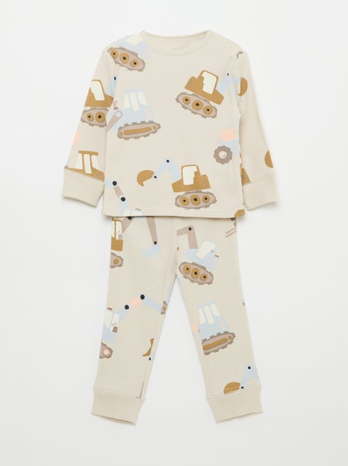 Completo pigiama in cotone a costine - 2 pezzi - Kiabi