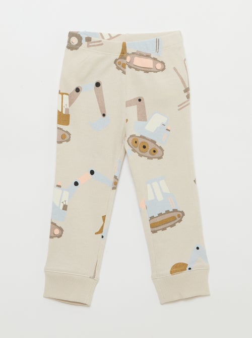 Completo pigiama in cotone a costine - 2 pezzi - Kiabi