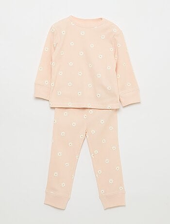 Completo pigiama in cotone a costine - 2 pezzi
