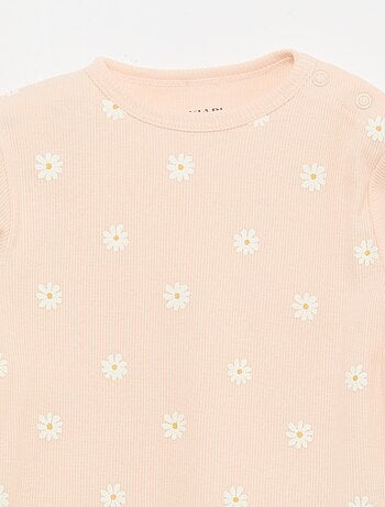 Completo pigiama in cotone a costine - 2 pezzi