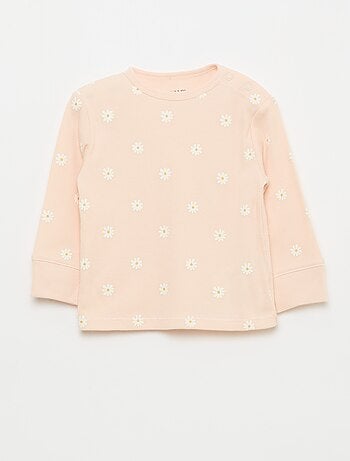 Completo pigiama in cotone a costine - 2 pezzi