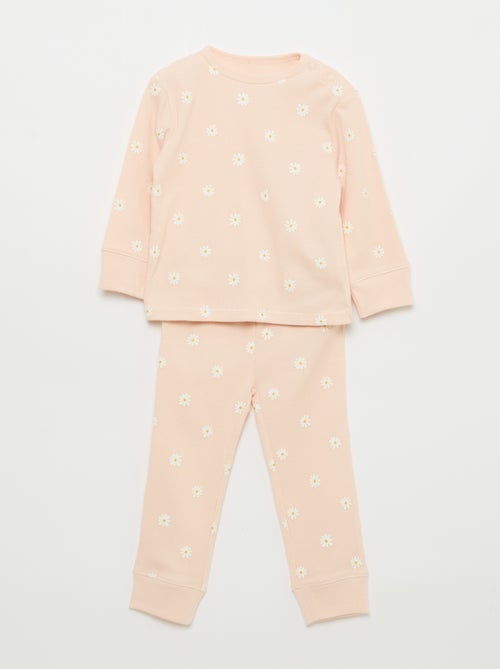 Completo pigiama in cotone a costine - 2 pezzi - Kiabi