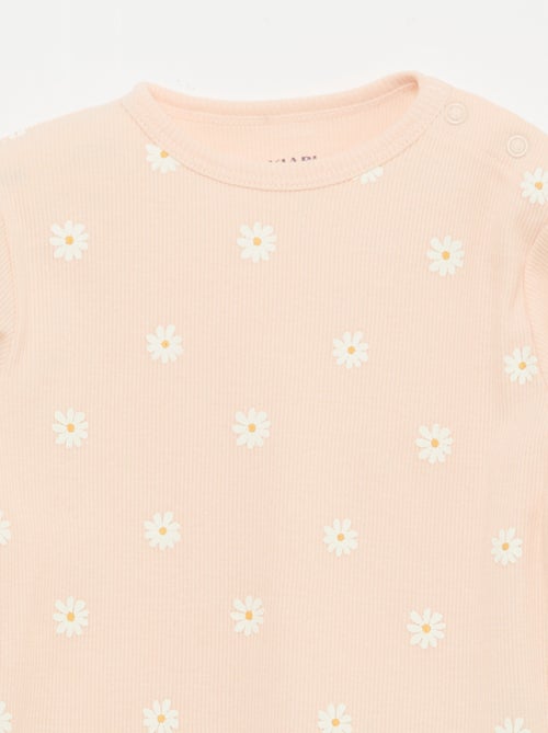 Completo pigiama in cotone a costine - 2 pezzi - Kiabi