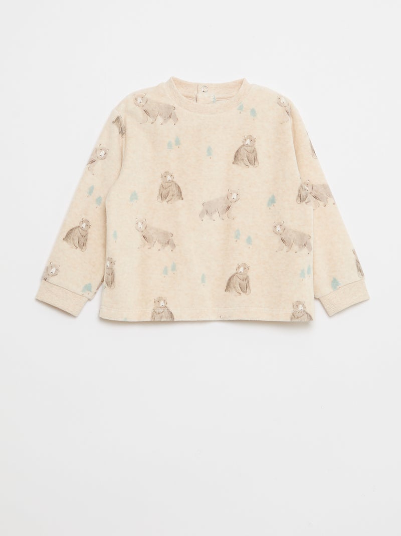 Completo pigiama in cotone Beige - Kiabi