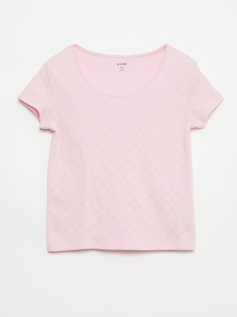 Completo pigiama in cotone Rosa - Kiabi