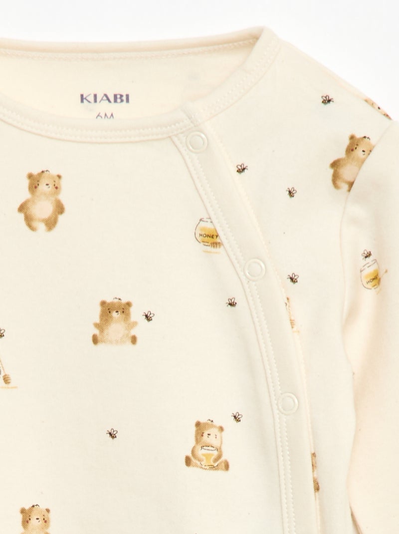 Completo pigiama in felpa - 2 pezzi Bianco - Kiabi