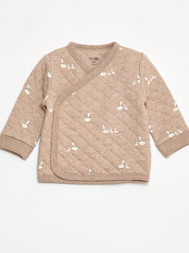 Completo pigiama in jersey di cotone Beige - Kiabi