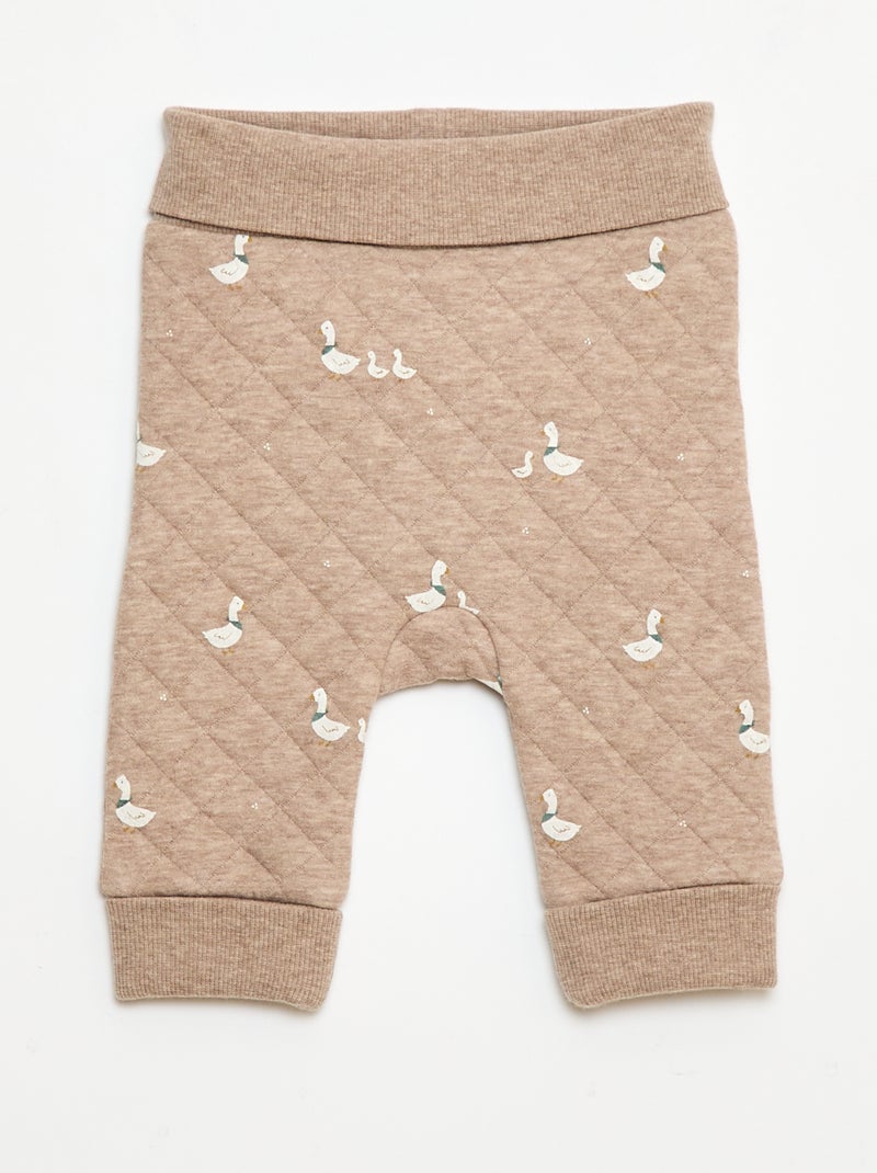 Completo pigiama in jersey di cotone Beige - Kiabi