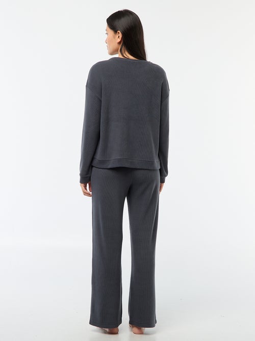 Completo pigiama in jersey tinta unita - Kiabi