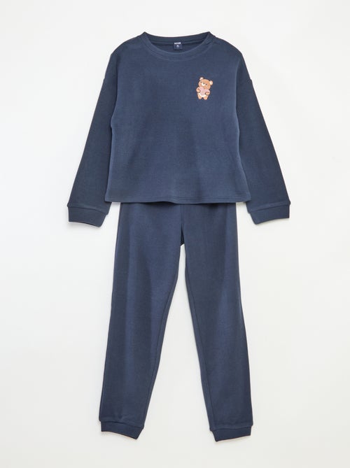 Completo pigiama in jersey tinta unita - Kiabi
