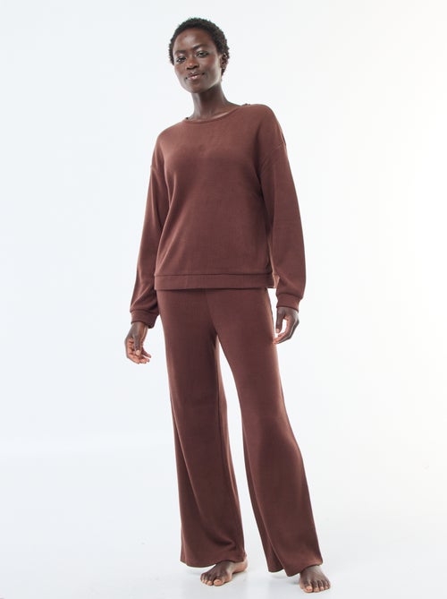 Completo pigiama in jersey tinta unita - Kiabi