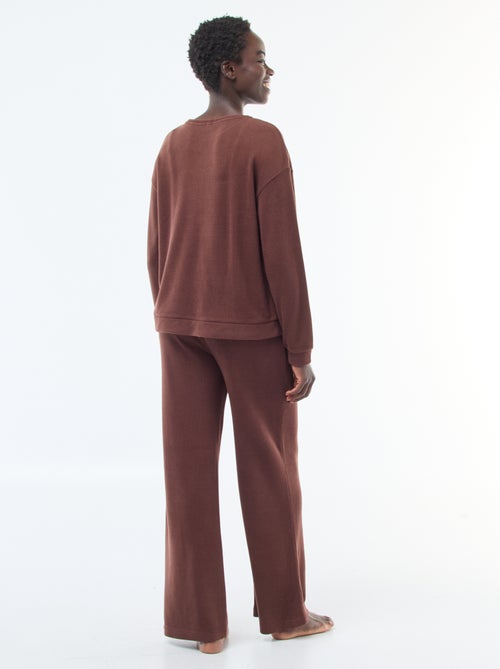 Completo pigiama in jersey tinta unita - Kiabi