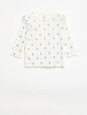 Completo pigiama in maglia a nido d'ape - 2 pezzi