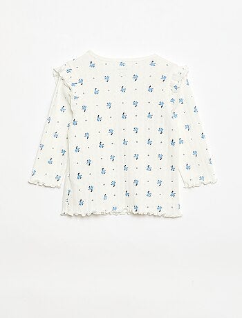 Completo pigiama in maglia a nido d'ape - 2 pezzi