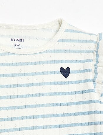 Completo pigiama in maglia a nido d'ape - 2 pezzi