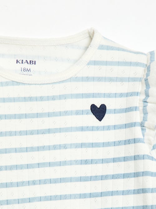 Completo pigiama in maglia a nido d'ape - 2 pezzi - Kiabi