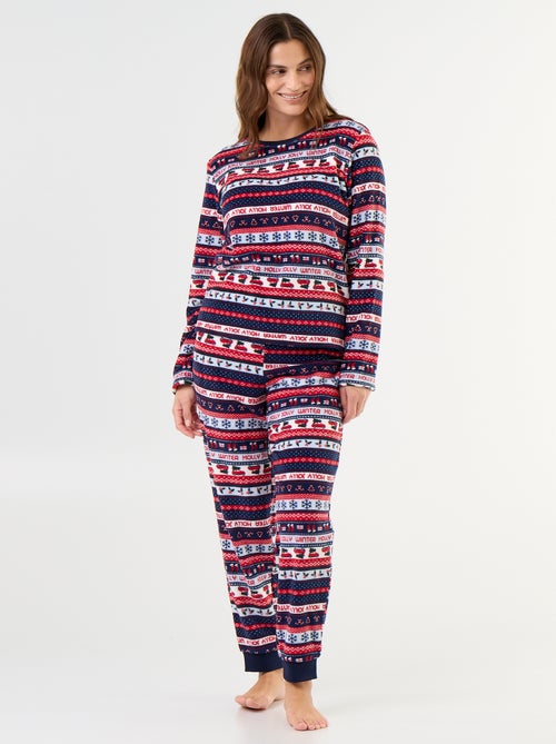 Completo pigiama in pile - 2 pezzi - Kiabi